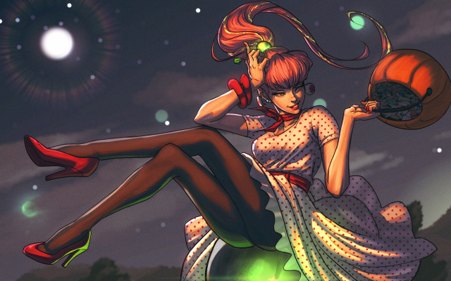 Neogeo yayoi chen fullmoon halloween free wallpaper for desktop - medium preview image