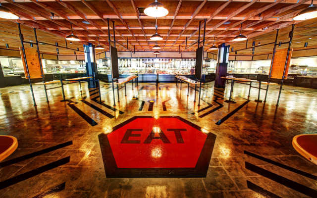 Open room red eat sign free wallpaper for desktop - medium preview image