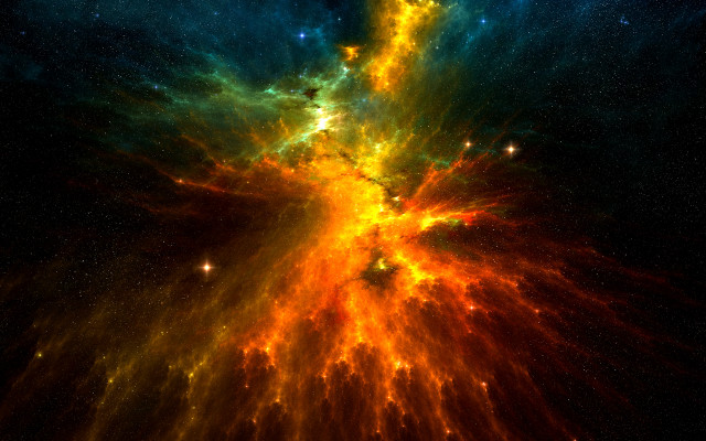 Colorful space stars dust nebula free wallpaper for desktop - medium preview image