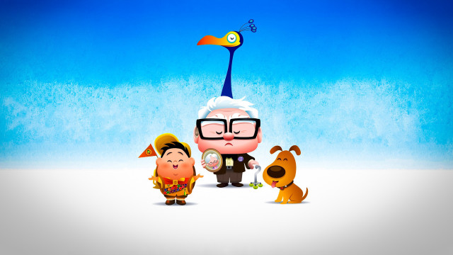 Cartoon dog man hat glasses free wallpaper for desktop - medium preview image