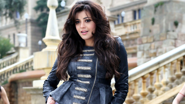 Woman leather jacket staircase bokeh free wallpaper for desktop - medium preview image