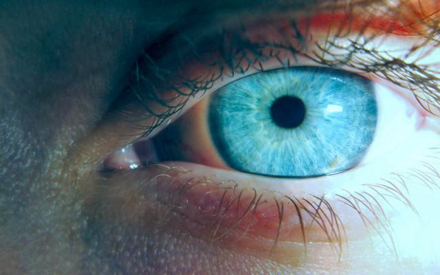 Eye blue iris macro fireworks free wallpaper for desktop - medium preview image