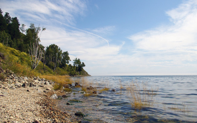 Rocky shore hudson river polarized free wallpaper for desktop - medium preview image