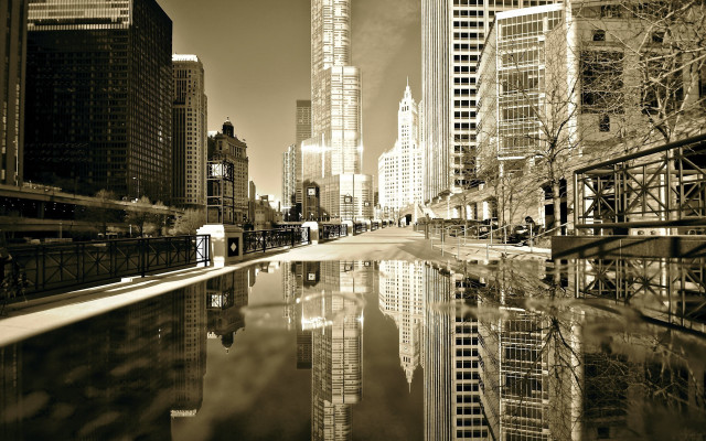 Tokyo cityscape bridge river rubble free wallpaper for desktop - medium preview image