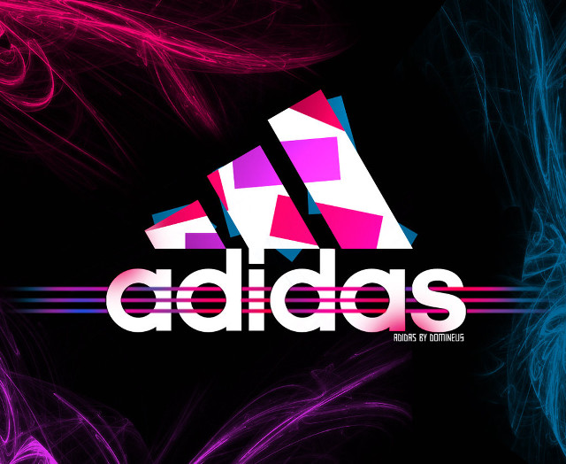 Colorful adidas logo black background #3 free wallpaper for desktop - medium preview image