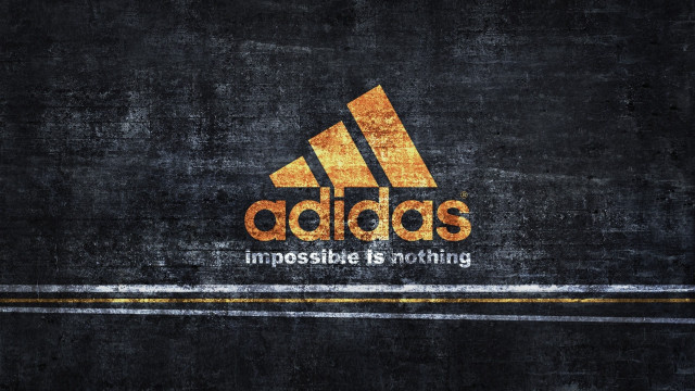 Adidas logo black orange stripe free wallpaper for desktop - medium preview image