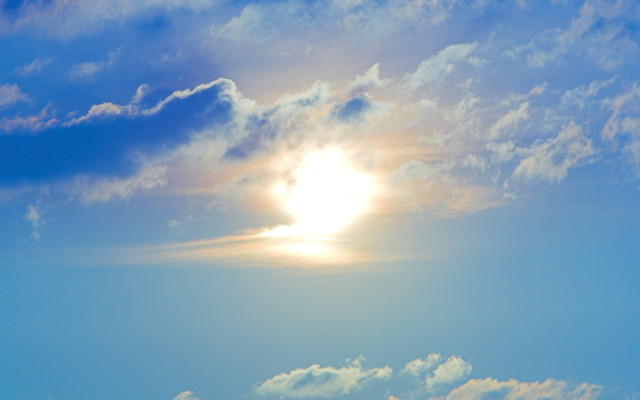 Plane sky sun clouds city free wallpaper for desktop - medium preview image