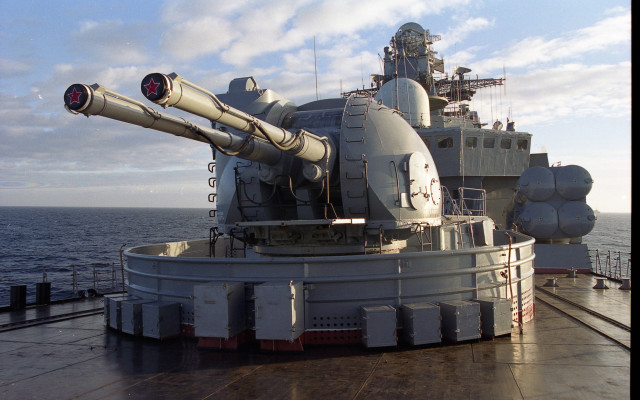 Battleship cannon ocean precisionism puzzle free wallpaper for desktop - medium preview image