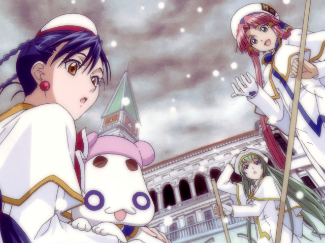 Anime girls clock tower building #2 free wallpaper for desktop - medium preview image