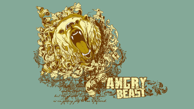 Angry bear open mouth sign free wallpaper for desktop - medium preview image