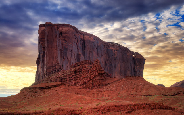 Desert rock formation cloudy sky #4 free wallpaper for desktop - medium preview image