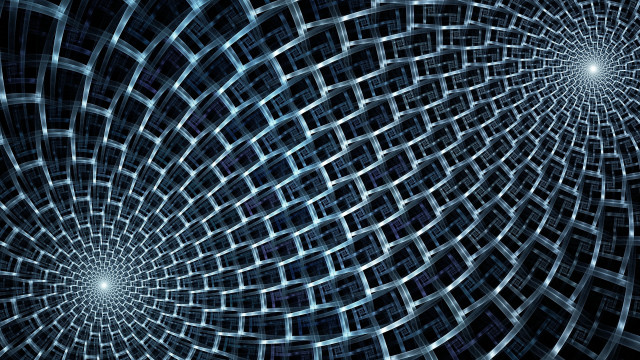 Blue spiral white dots black #3 free wallpaper for desktop - medium preview image