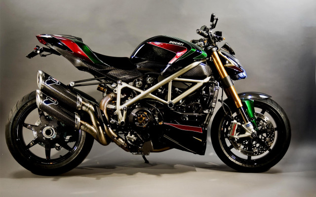 Motorcycle studio gray background stripe free wallpaper for desktop - medium preview image