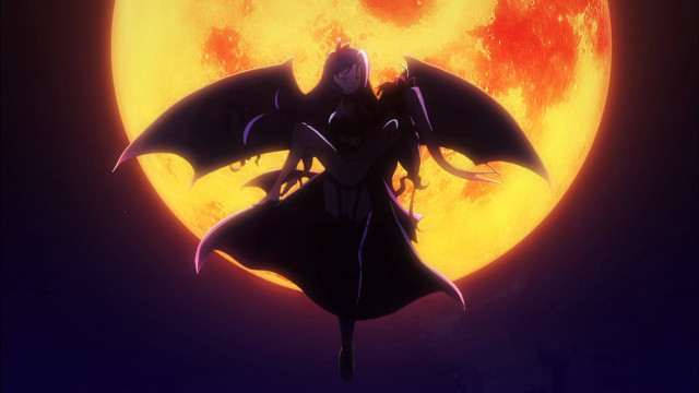 Woman bat wings full moon free wallpaper for desktop - medium preview image