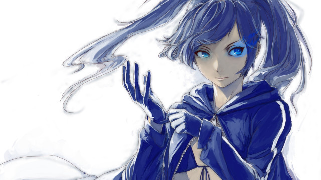 Woman blue eyes hoodie bikini free wallpaper for desktop - medium preview image