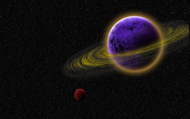 Space planet moon fireworks aurora free wallpaper for desktop - medium preview image