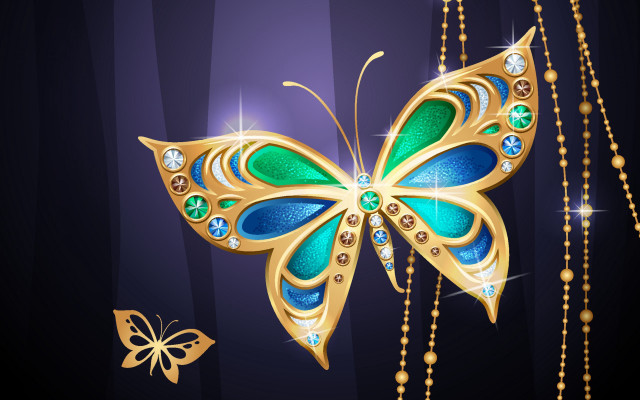 Butterfly jewels beads necklace cloisonnism free wallpaper for desktop - medium preview image