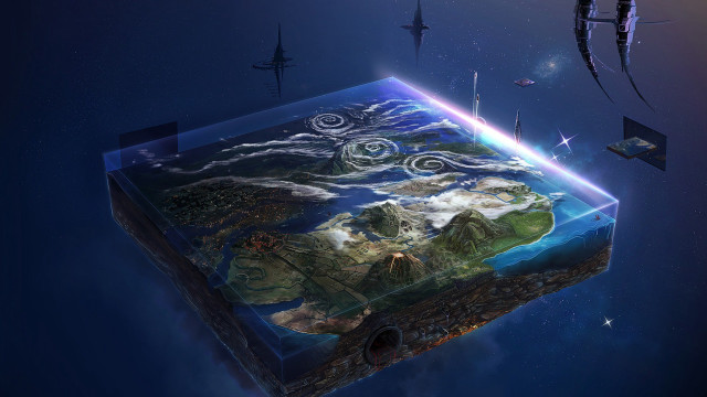 Eden box space planet station free wallpaper for desktop - medium preview image