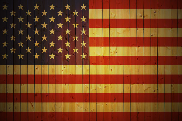 Wooden american flag grungy background free wallpaper for desktop - medium preview image