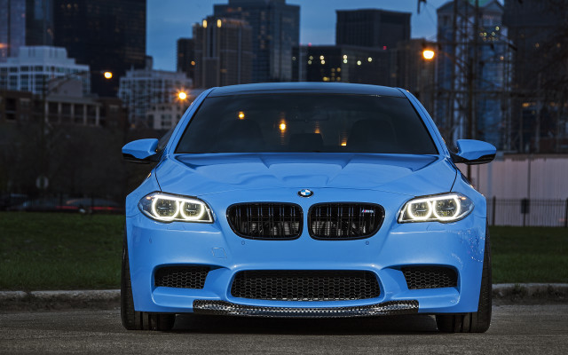 Blue car city skyline night #3 free wallpaper for desktop - medium preview image