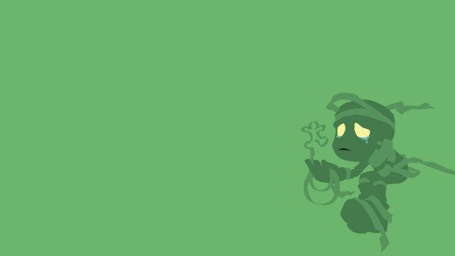 Cartoon character green background demon free wallpaper for desktop - medium preview image