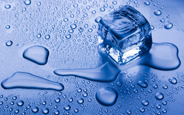 Ice water drops blue background free wallpaper for desktop - medium preview image