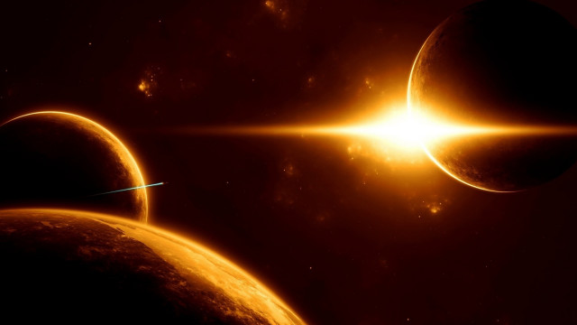 Solar system two planets bright #3 free wallpaper for desktop - medium preview image