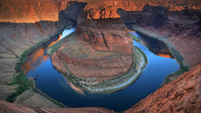 River canyon mountains desert trees free wallpaper for desktop - medium preview image