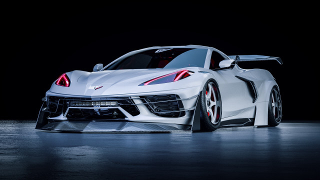 White sports car hood up #2 free wallpaper for desktop - medium preview image