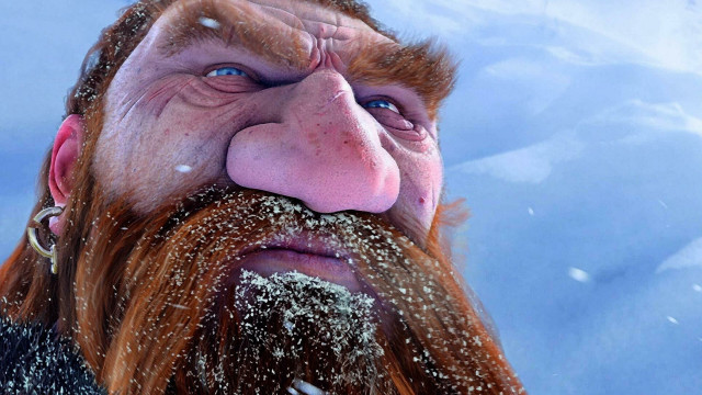 Beard nose ring hyperrealistic blue free wallpaper for desktop - medium preview image