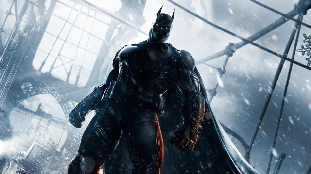 Batman snowy armor weapon helmet free wallpaper for desktop - medium preview image