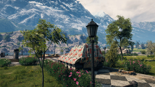 Mountain house lamp dog urban free wallpaper for desktop - medium preview image