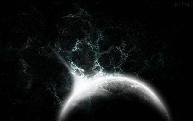 Space matte painting astronaut aurora free wallpaper for desktop - medium preview image