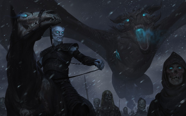 Fantasy epic dragon demon snowy free wallpaper for desktop - medium preview image