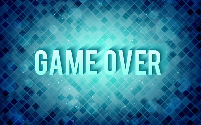 Blue game over honeycomb night free wallpaper for desktop - medium preview image