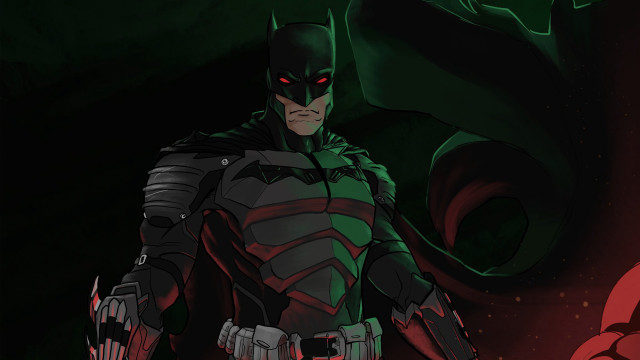 Batman armor cape glowing helmet free wallpaper for desktop - medium preview image