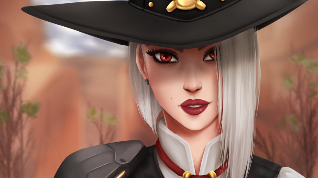 White hair black hat gold free wallpaper for desktop - medium preview image