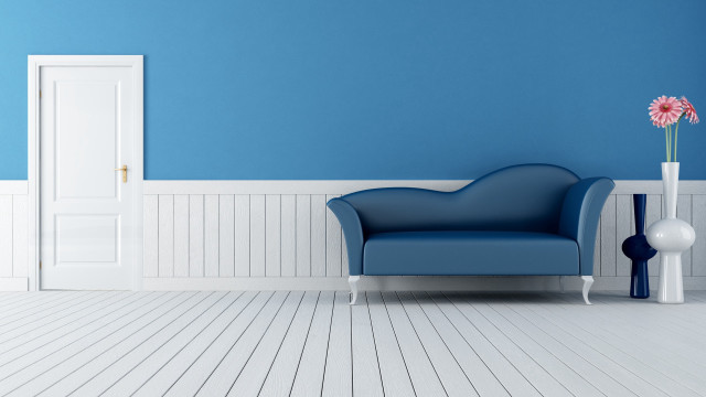 Blue chair vase flower white #2 free wallpaper for desktop - medium preview image