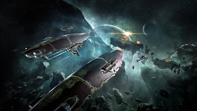 Space ships stars planets 1980s free wallpaper for desktop - medium preview image