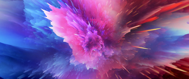 Colorful abstract flower 3d generative free wallpaper for desktop - medium preview image