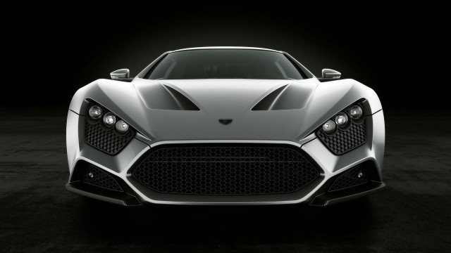 White sports car dark room #6 free wallpaper for desktop - medium preview image