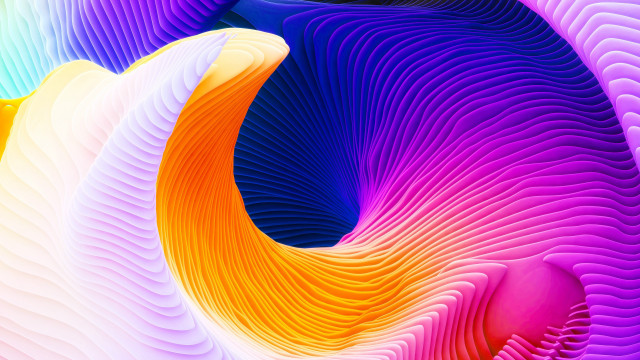 Colorful abstract wavy lines curves #2 free wallpaper for desktop - medium preview image