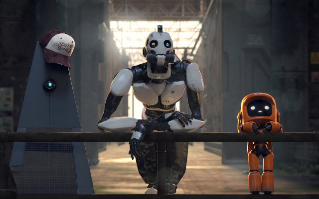 Robot warehouse antipodeans concept art free wallpaper for desktop - medium preview image