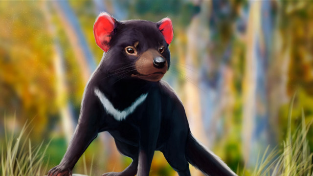 Black bear grass trees clouds free wallpaper for desktop - medium preview image