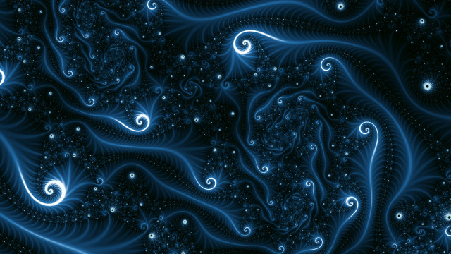 Blue swirly background stars bubbles free wallpaper for desktop - medium preview image