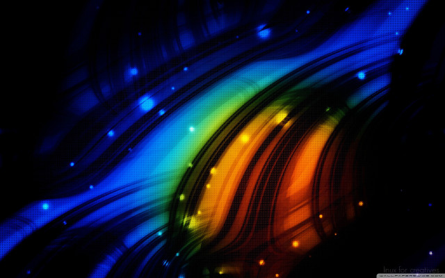Colorful background rainbow lights black free wallpaper for desktop - medium preview image
