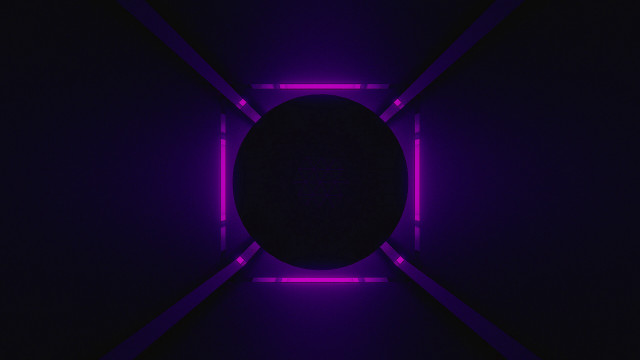 Dark room circular light purple free wallpaper for desktop - medium preview image