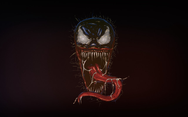 Creepy alien red tongue big free wallpaper for desktop - medium preview image