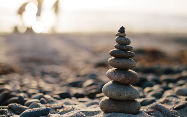 Stack rocks beach bike tire free wallpaper for desktop - medium preview image