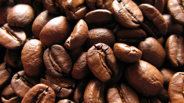 Coffee beans pile hyperrealism stock #2 free wallpaper for desktop - medium preview image